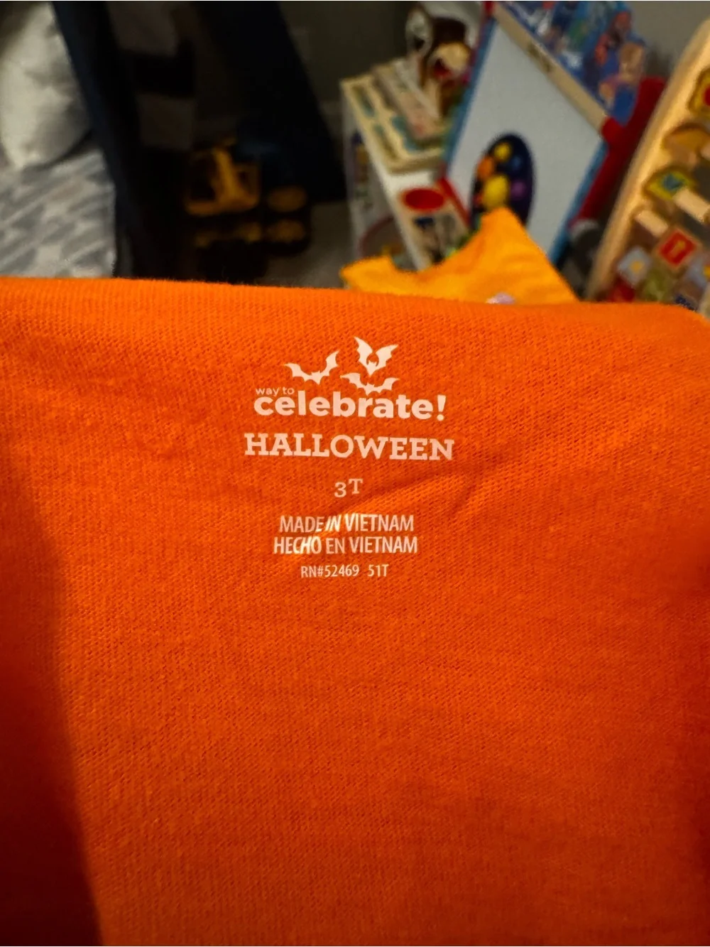 SOLD Way to Celebrate Kids Orange Pumpkin Face Halloween Tee